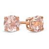 Thumbnail Image 0 of 5.0mm Morganite Stud Earrings in 10K Rose Gold