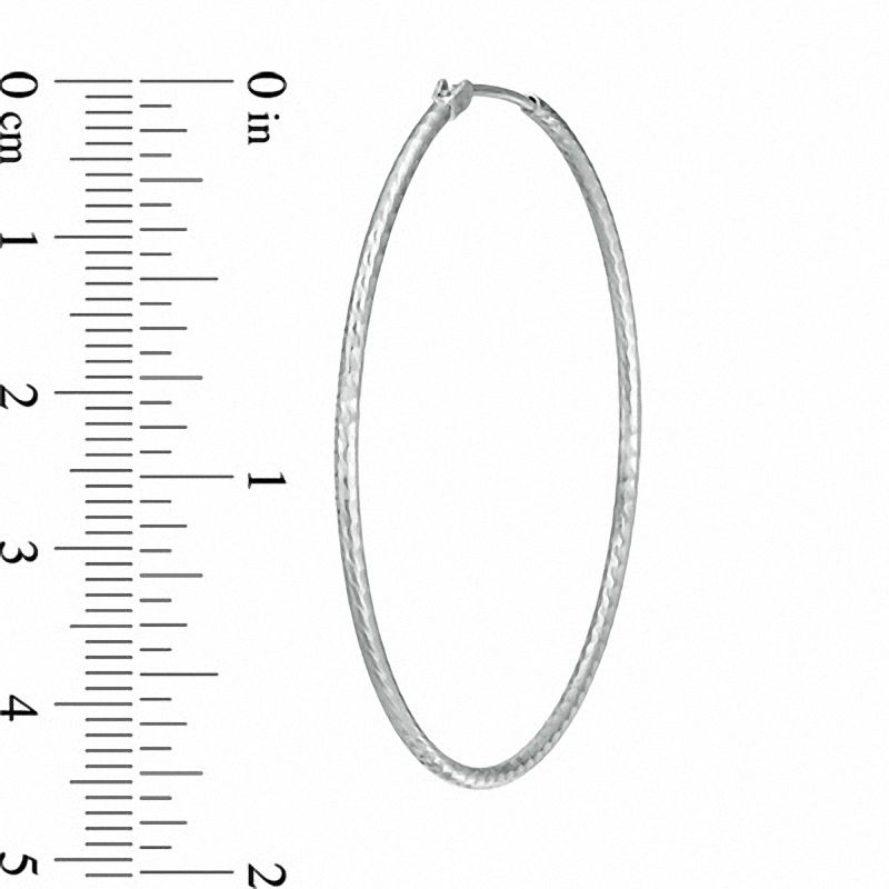 Main Image 2 of 45.0mm Thin Endless Hoop Earrings in Sterling Silver