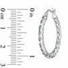 Thumbnail Image 2 of 25.4mm Honeycomb Hoop Earrings in Sterling Silver