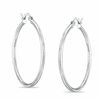 Thumbnail Image 1 of 30.0mm Plain Tube Hoop Earrings in Sterling Silver