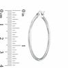 Thumbnail Image 2 of 30.0mm Plain Tube Hoop Earrings in Sterling Silver