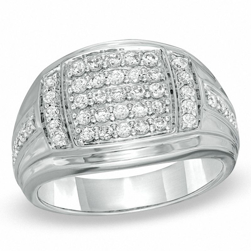 Men's 1.00 CT. T.W. Diamond Ring in 10K White Gold|Peoples Jewellers