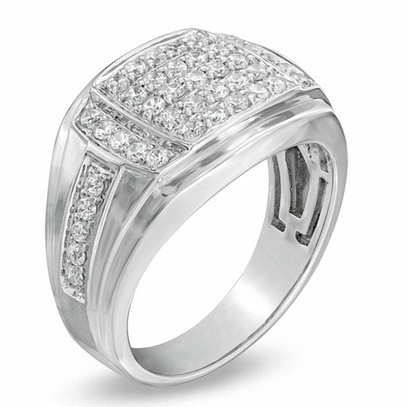 Men's 1.00 CT. T.W. Diamond Ring in 10K White Gold|Peoples Jewellers