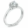 Thumbnail Image 1 of 0.60 CT. T.W. Certified Canadian Diamond Frame Engagement Ring in 14K White Gold (I/I1)