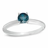 0.33 CT. Enhanced Blue Diamond Solitaire Engagement Ring in 14K White Gold