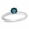 Thumbnail Image 1 of 0.33 CT. Enhanced Blue Diamond Solitaire Engagement Ring in 14K White Gold