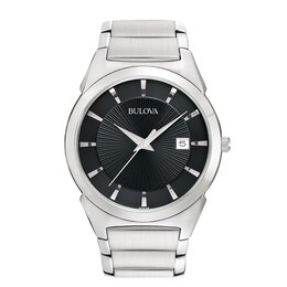Men's Bulova Classic Watch with Black Dial (Model: 96B149)