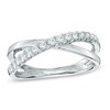 Thumbnail Image 1 of 0.33 CT. T.W. Diamond "X" Band in 10K White Gold