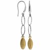 Charles Garnier Two-Tone Drop Earrings in Sterling Silver with 18K Gold Plate