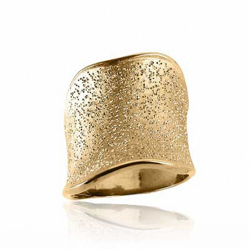 Charles Garnier Wavy Slant Ring in Sterling Silver with 18K Gold Plate