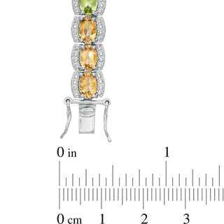 Multi-Gemstone Bracelet in Sterling Silver - 7.5"