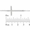 Thumbnail Image 2 of Lab-Created White Sapphire Sideways Cross Bracelet in Sterling Silver - 7.25"
