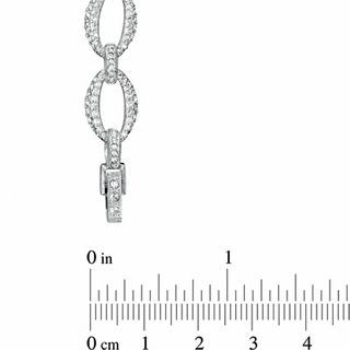AVA Nadri Crystal Open Link Necklace in White Rhodium Brass - 16"