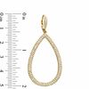 AVA Nadri Pavé Crystal Teardrop Earrings in Brass with 18K Gold Plate