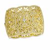Thumbnail Image 0 of AVA Nadri Cubic Zirconia and Crystal Ornate Hinged Wide Bangle in Brass with 18K Gold Plate - 7.5"