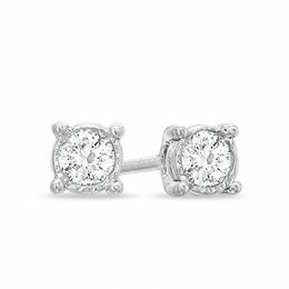0.25 CT. T.W. Diamond Miracle-Set Stud Earrings in 10K White Gold