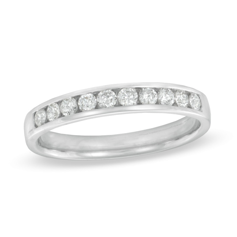 Main Image 1 of 0.33 CT. T.W. Canadian Certified Diamond Band in 14K White Gold (I/I2)