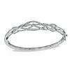 Thumbnail Image 1 of 0.25 CT. T.W. Diamond Loose Braid Bangle in Sterling Silver