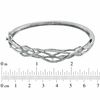 Thumbnail Image 2 of 0.25 CT. T.W. Diamond Loose Braid Bangle in Sterling Silver