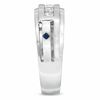 Thumbnail Image 3 of Vera Wang Men's 0.45 CT. T.W. Diamond Wedding Band in 14K White Gold