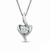 Thumbnail Image 0 of Sirena™ 0.12 CT. Diamond Solitaire Pendant in 10K White Gold