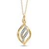 Thumbnail Image 0 of 0.10 CT. T.W. Diamond Open Flame Pendant in 10K Gold