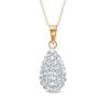 Thumbnail Image 1 of Crystal Teardrop Pendant in 14K Gold