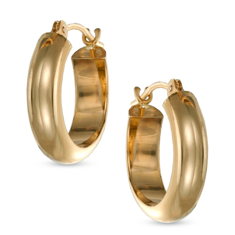 15.0mm Hoop Earrings in 14K Gold|Peoples Jewellers