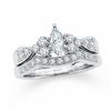 Thumbnail Image 1 of 1.00 CT. T.W. Marquise Diamond Bridal Set in 14K White Gold
