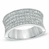 Thumbnail Image 0 of 1.00 CT. T.W. Diamond Five Row Concave Anniversary Band in 14K White Gold