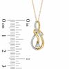 Thumbnail Image 2 of 0.10 CT. T.W. Diamond Infinity Symbol Pendant in 10K Gold