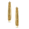 Thumbnail Image 1 of Textured Small Hoop Earrings in 14K Gold