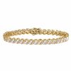 Thumbnail Image 2 of 3.00 CT. T.W. Diamond Cascading Tennis Bracelet in 10K Gold - 7.25"