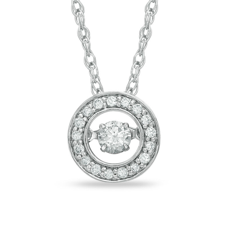 Unstoppable Love™ 0.25 CT. T.W. Diamond Circle Pendant in 10K White Gold