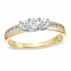 0.50 CT. T.W. Diamond Three Stone Engagement Ring in 10K Gold