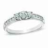 Thumbnail Image 1 of 0.50 CT. T.W. Diamond Three Stone Engagement Ring in 10K White Gold