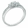 Thumbnail Image 2 of 0.50 CT. T.W. Diamond Three Stone Engagement Ring in 10K White Gold