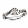 Thumbnail Image 0 of 0.25 CT. T.W. Princess-Cut Diamond Frame Promise Ring in 10K White Gold