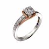 Thumbnail Image 1 of 0.25 CT. T.W. Quad Princess-Cut Diamond Frame Promise Ring in 10K Two-Tone Gold