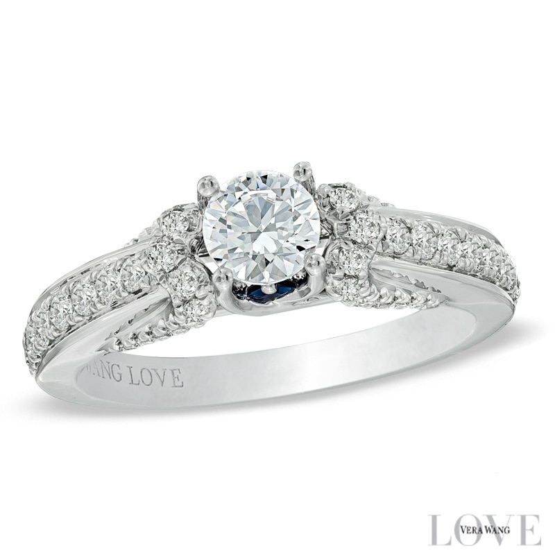 Vera Wang Love Collection 0.95 CT. T.W. Diamond Engagement Ring in 14K White Gold