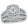 Thumbnail Image 0 of 1.47 CT. T.W. Diamond Double Frame Bridal Set in 14K White Gold