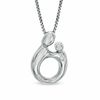 Thumbnail Image 0 of Diamond Accent Solitaire Motherly Love Pendant in Sterling Silver