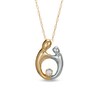 Thumbnail Image 1 of Diamond Accent Solitaire Motherly Love Pendant in 14K Gold