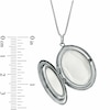 Thumbnail Image 1 of Diamond Accent Floral Oval Locket in Sterling Silver