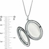 Thumbnail Image 2 of Diamond Accent Floral Oval Locket in Sterling Silver