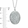 Thumbnail Image 2 of Diamond Accent Floral Oval Locket in Sterling Silver