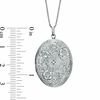 Thumbnail Image 3 of Diamond Accent Floral Oval Locket in Sterling Silver