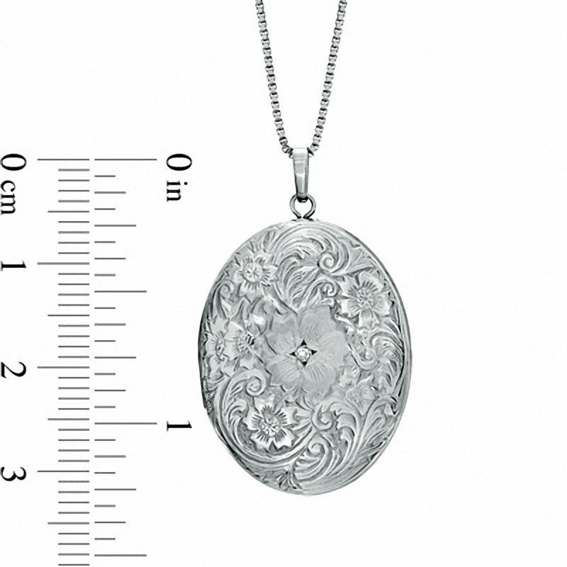 Oval Locket, Sterling Silver