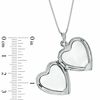 Heart-Shaped Mother-of-Pearl Locket with Cross in Sterling Silver