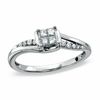 Thumbnail Image 0 of 0.20 CT. T.W. Quad Princess-Cut Diamond Promise Ring in 10K White Gold